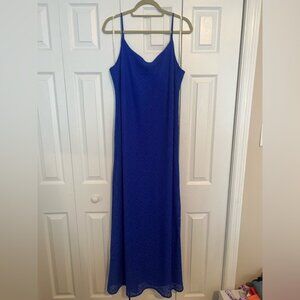 Lilly Pulitzer Avalon Maxi Dress, Size XL, Blue, zipper back, adjustable straps